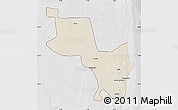 Shaded Relief Map of Massinga, lighten, desaturated