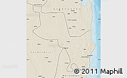 Shaded Relief Map of Massinga