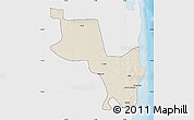 Shaded Relief Map of Massinga, single color outside