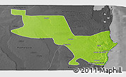Physical Panoramic Map of Massinga, darken, desaturated
