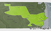 Physical Panoramic Map of Massinga, darken, semi-desaturated