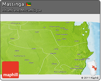 Physical Panoramic Map of Massinga