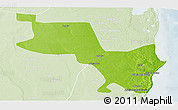 Physical Panoramic Map of Massinga, lighten