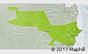 Physical Panoramic Map of Massinga, lighten, semi-desaturated