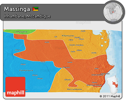 Political Panoramic Map of Massinga