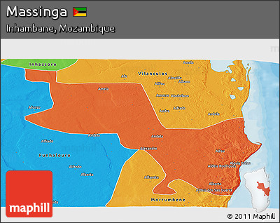 Political Panoramic Map of Massinga