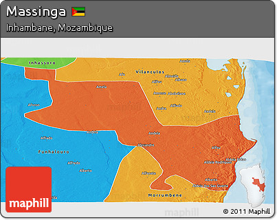 Political Panoramic Map of Massinga
