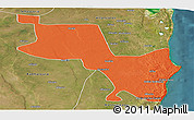 Political Panoramic Map of Massinga, satellite outside