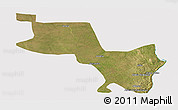 Satellite Panoramic Map of Massinga, cropped outside