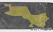 Satellite Panoramic Map of Massinga, darken, desaturated