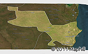 Satellite Panoramic Map of Massinga, darken