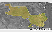Satellite Panoramic Map of Massinga, desaturated