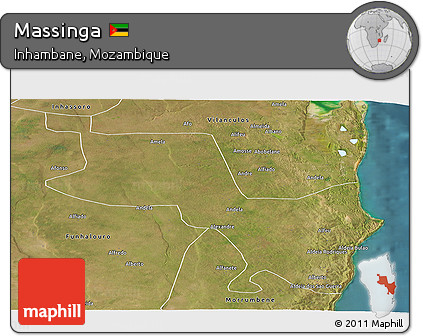 Satellite Panoramic Map of Massinga
