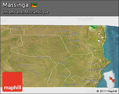 Satellite Panoramic Map of Massinga