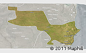 Satellite Panoramic Map of Massinga, lighten, semi-desaturated
