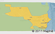 Savanna Style Panoramic Map of Massinga, single color outside