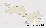 Shaded Relief Panoramic Map of Massinga, cropped outside