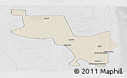 Shaded Relief Panoramic Map of Massinga, lighten, desaturated