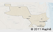 Shaded Relief Panoramic Map of Massinga, lighten
