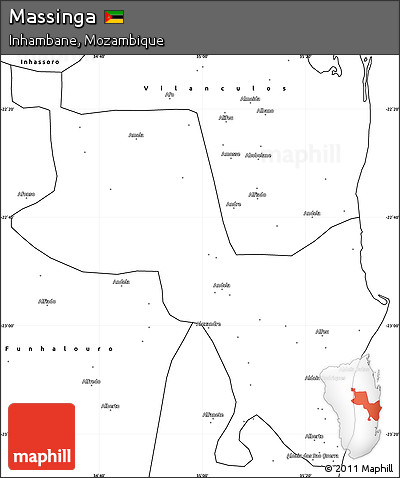 Blank Simple Map of Massinga