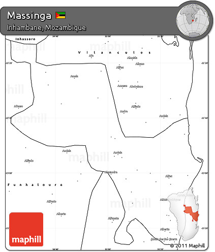 Blank Simple Map of Massinga