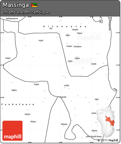 Blank Simple Map of Massinga