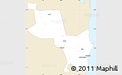 Classic Style Simple Map of Massinga, single color outside