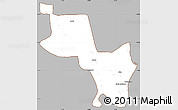 Gray Simple Map of Massinga, cropped outside