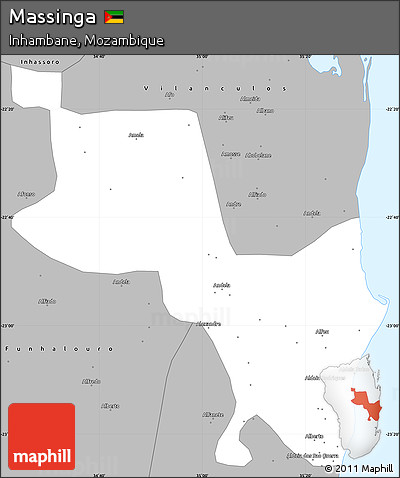 Gray Simple Map of Massinga