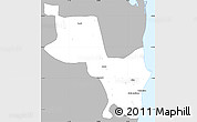 Gray Simple Map of Massinga, single color outside