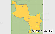 Savanna Style Simple Map of Massinga, cropped outside
