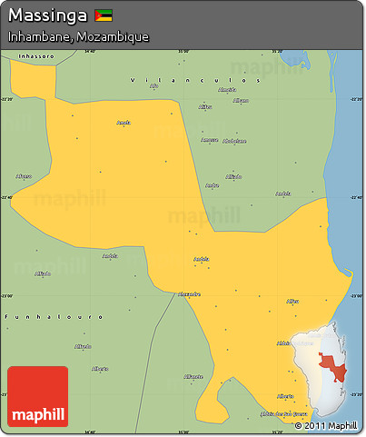 Savanna Style Simple Map of Massinga