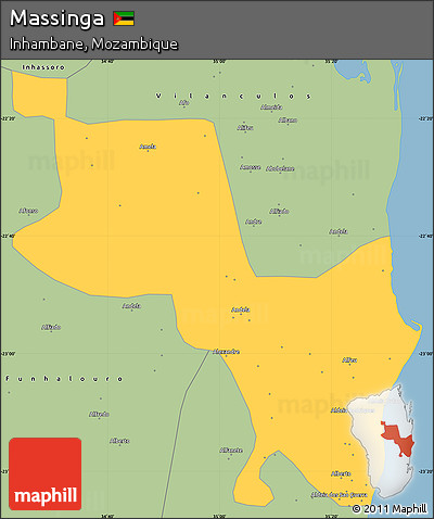 Savanna Style Simple Map of Massinga