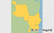 Savanna Style Simple Map of Massinga, single color outside