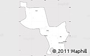 Silver Style Simple Map of Massinga, cropped outside