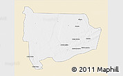 Classic Style 3D Map of Panda, single color outside