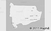 Gray 3D Map of Panda, single color outside