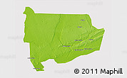 Physical 3D Map of Panda, cropped outside