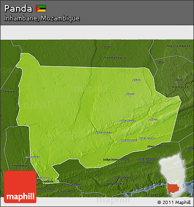 Physical 3D Map of Panda, darken