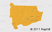 Political 3D Map of Panda, cropped outside