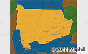 Political 3D Map of Panda, darken