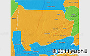 Political 3D Map of Panda