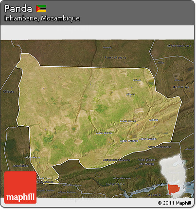 Satellite 3D Map of Panda, darken