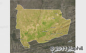 Satellite 3D Map of Panda, darken, semi-desaturated
