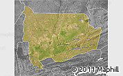 Satellite 3D Map of Panda, desaturated