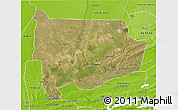 Satellite 3D Map of Panda, physical outside