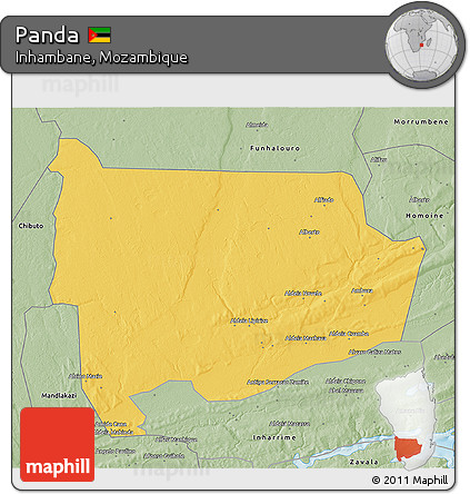 Savanna Style 3D Map of Panda