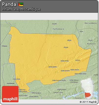Savanna Style 3D Map of Panda