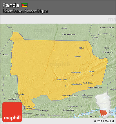 Savanna Style 3D Map of Panda