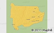 Savanna Style 3D Map of Panda, single color outside